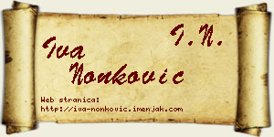 Iva Nonković vizit kartica